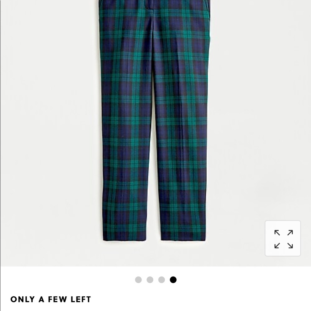 J crew checkered slim cropped stretch pant